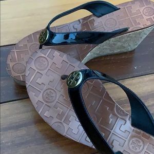 Tory Burch Wedge Flip Flops-great condition